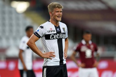 Torino. İtalya. 19 Haziran 2020. İtalyan Serisi A. Torino Fc Parma Calcio 'ya karşı. Parma Calcio 'dan Andreas Cornelius  