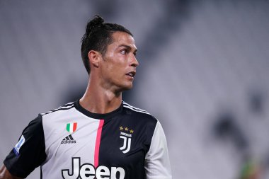 Torino (İtalya) 26 Haziran 2020. İtalyan Serisi A. Juventus Fc, Us Lecce 'a karşı. Juventus FC 'den Cristiano Ronaldo  .   