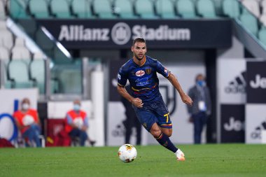 Torino (İtalya) 26 Haziran 2020. İtalyan Serisi A. Juventus Fc, Us Lecce 'a karşı. Us Lecce 'den Panagiotis Taksidis  