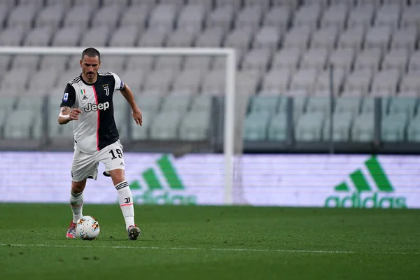 Torino Itália Junho 2020 Série Italiana Juventus Lecce Leonardo Bonucci — Fotografia de Stock