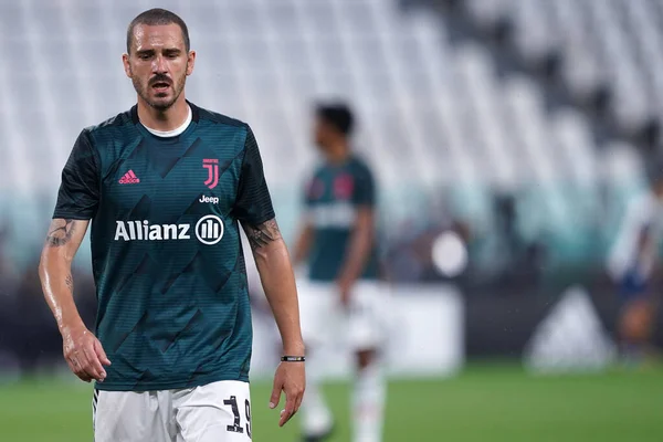 Turin Italie Juin 2020 Serie Italienne Juventus Lecce Leonardo Bonucci — Photo