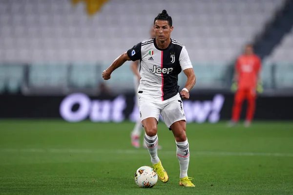 Turin Italie Juin 2020 Serie Italienne Juventus Lecce Cristiano Ronaldo — Photo