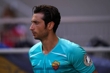 Milano (İtalya) 28 Haziran 2020. Ac Milan ile As Roma arasında oynanan Serie A karşılaşmasında As Roma 'dan Antonio Mirante.