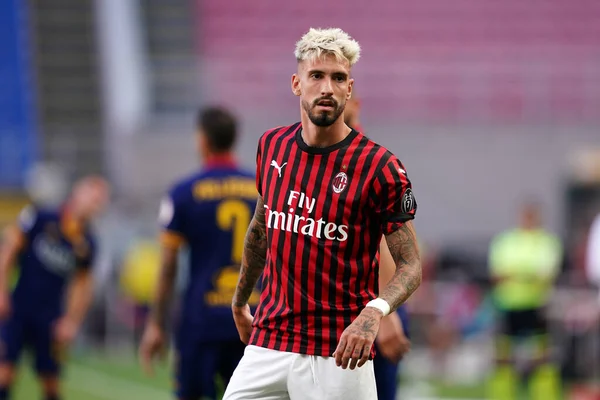 Milano Italia Junio 2020 Samu Castillejo Milan Durante Partido Serie — Foto de Stock