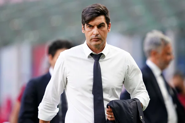 Mailand Italien Juni 2020 Paulo Fonseca Trainer Von Roma Während — Stockfoto