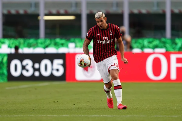 Milano Italia Junio 2020 Theo Hernández Milan Durante Partido Serie —  Fotos de Stock