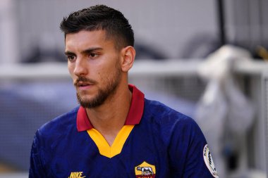 Milano (İtalya) 28 Haziran 2020. Ac Milan ile As Roma arasında oynanan Serie A karşılaşmasında As Roma 'dan Lorenzo Pellegrini.