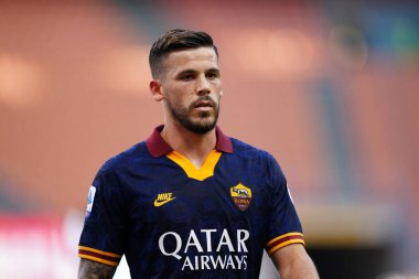 Milano (İtalya) 28 Haziran 2020. Ac Milan ile As Roma arasında oynanan Serie A karşılaşmasında As Roma 'dan Carles Perez.