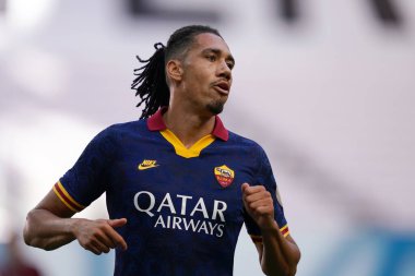 Milano (İtalya) 28 Haziran 2020. Ac Milan ile As Roma arasındaki Serie A karşılaşmasında As Roma 'dan Chris Smalling.