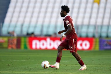 Torino, İtalya. 4 Temmuz 2020. İtalya Futbol Ligi Serisi A. Juventus Fc Torino Fc 'ye karşı. Torino FC 'den Temitayo Aina     