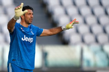 Torino, İtalya. 4 Temmuz 2020. İtalya Futbol Ligi Serisi A. Juventus Fc Torino Fc 'ye karşı. Juventus FC 'den Gianluigi Buffon     