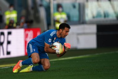 Torino, İtalya. 4 Temmuz 2020. İtalya Futbol Ligi Serisi A. Juventus Fc Torino Fc 'ye karşı. Juventus FC 'den Gianluigi Buffon     