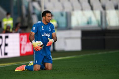 Torino, İtalya. 4 Temmuz 2020. İtalya Futbol Ligi Serisi A. Juventus Fc Torino Fc 'ye karşı. Juventus FC 'den Gianluigi Buffon     