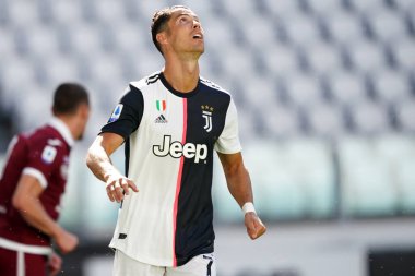 Torino, İtalya. 4 Temmuz 2020. İtalya Futbol Ligi Serisi A. Juventus Fc Torino Fc 'ye karşı. Juventus FC 'den Cristiano Ronaldo     