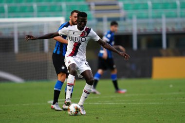 Milano, İtalya. 05 Temmuz 2020. Serie A karşılaşmasında Bologna Fc takımından Serie A. Musa Barrow ile Internazionale Fc ve Bologna Fc arasında oynanan karşılaşmada.   