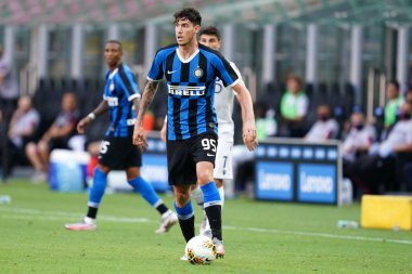 Milano, İtalya. 05 Temmuz 2020. FC Internazionale ve Bologna Calcio arasında oynanan Serie A karşılaşmasında FC Internazionale 'den İtalyan futbolcu Serie A. Dalbert.