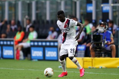 Milano, İtalya. 05 Temmuz 2020. Serie A maçında Bologna Fc takımından Serie A. Musa Juwara, Internazionale Fc ve Bologna Fc arasında oynanan karşılaşmada.   