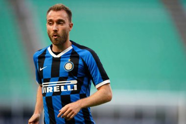 Milano, İtalya. 05 Temmuz 2020. FC Internazionale ile Bologna Calcio arasında oynanan Serie A karşılaşmasında FC Internazionale 'den İtalyan futbolcu Serie A. Christian Eriksen.