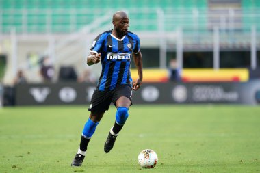 Milano, İtalya. 05 Temmuz 2020. FC Internazionale ile Bologna Calcio arasında oynanan Serie A maçı sırasında FC Internazionale takımından İtalyan futbolcu Serie A. Romelu Lukaku.