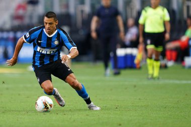 Milano, İtalya. 05 Temmuz 2020. FC Internazionale ile Bologna Calcio arasında oynanan Serie A maçında FC Internazionale 'den İtalyan Futbol Serisi A. Alexis Sanchez..