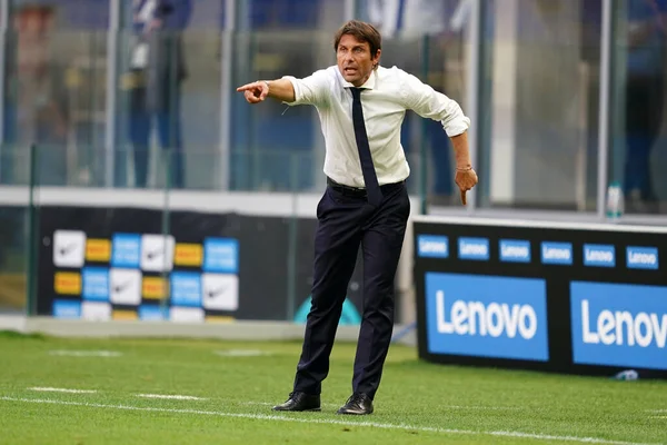 Milano Itálie Července2020 Italský Fotbal Serie Antonio Conte Trenér Internazionale — Stock fotografie