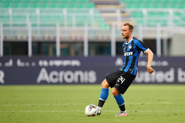 Milano Italia Julio 2020 Fútbol Italiano Serie Christian Eriksen Del —  Fotos de Stock