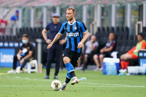 Milano Italia Julio 2020 Fútbol Italiano Serie Christian Eriksen Del — Foto de Stock