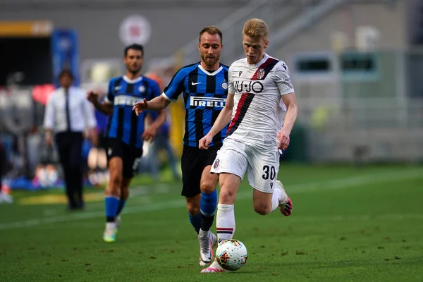 Milano Italia Julio 2020 Fútbol Italiano Serie Jerdy Schouten Bolonia —  Fotos de Stock