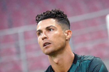 Milano (İtalya) - 07 Temmuz 2020. Serie A. Cristiano Ronaldo Juventus FC 'den Ac Milan ve Juventus Fc..   