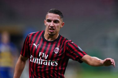 Milano, (İtalya). 15 Temmuz 2020. İtalyan Serisi A. Ac Milan, Parma Calcio 'ya karşı. Ac Milan 'dan İsmail Bennacer    . 