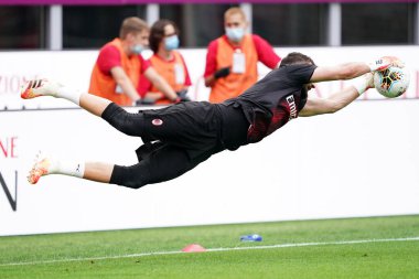 Milano, (İtalya). 15 Temmuz 2020. İtalyan Serisi A. Ac Milan, Parma Calcio 'ya karşı. Ac Milan 'dan Gianluigi Donnarumma    . 