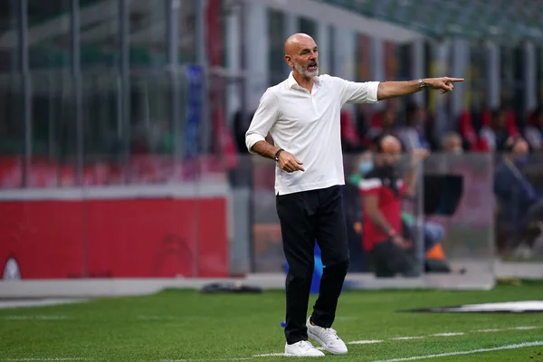 Milano Itálie Července2020 Italská Serie Milan Parma Calcio Stefano Pioli — Stock fotografie