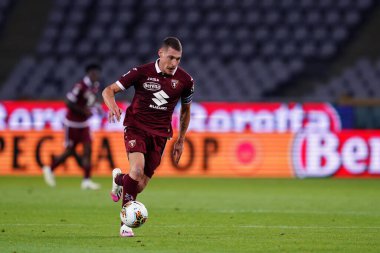 Torino, (İtalyanca). 16 Temmuz 2020. İtalyan Futbol Serisi A. Torino Fc, Genoa Cfc 'ye karşı. Torino FC 'den Andrea Belotti.    . 