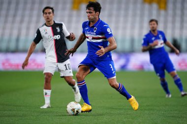 Torino (İtalya) 26 Temmuz 2020. İtalyan Serisi A. Juventus Fc, Uc Sampdoria 'ya karşı. Uc Sampdoria 'dan Tommaso Augello .   