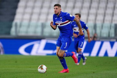 Torino (İtalya) 26 Temmuz 2020. İtalyan Serisi A. Juventus Fc, Uc Sampdoria 'ya karşı. Uc Sampdoria 'dan Julian Chabot .   