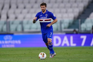 Torino (İtalya) 26 Temmuz 2020. İtalyan Serisi A. Juventus Fc, Uc Sampdoria 'ya karşı. Uc Sampdoria 'dan Karol Linetty .   