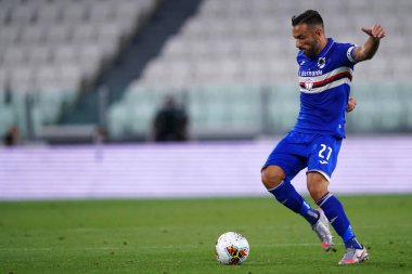 Torino (İtalya) 26 Temmuz 2020. İtalyan Serisi A. Juventus Fc, Uc Sampdoria 'ya karşı. Uc Sampdoria 'dan Fabio Quagliarella .   