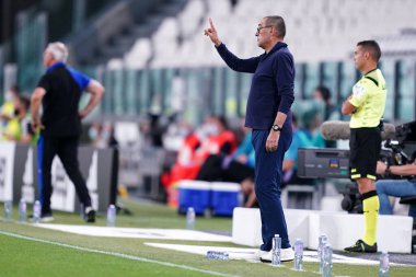 Torino (İtalya) 26 Temmuz 2020. İtalyan Serisi A. Juventus Fc, Uc Sampdoria 'ya karşı. Maurizio Sarri, Juventus FC 'nin koçu. 