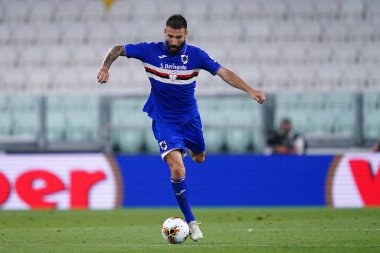 Torino (İtalya) 26 Temmuz 2020. İtalyan Serisi A. Juventus Fc, Uc Sampdoria 'ya karşı. Uc Sampdoria 'dan Lorenzo Tonelli .   