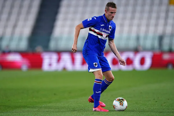 Torino Italia Julio 2020 Serie Juventus Sampdoria Jakub Jankto Sampdoria —  Fotos de Stock