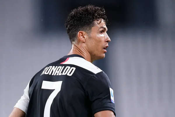 Torino Italien Juli 2020 Italienska Serie Juventus Mot Sampdoria Cristiano — Stockfoto