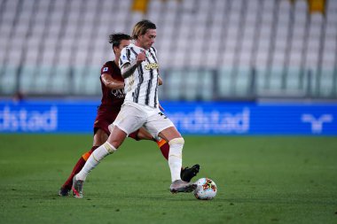 Torino (İtalya) 01 Ağustos 2020. İtalyan Serisi A. Juventus Fc Roma 'ya karşı. Juventus FC 'den Federico Bernardeschi .