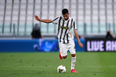 Torino (İtalya) 01 Ağustos 2020. İtalyan Serisi A. Juventus Fc Roma 'ya karşı. Juventus FC 'den Gianluca Frabotta .   