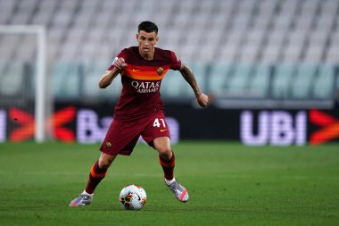 Torino (İtalya) 01 Ağustos 2020. İtalyan Serisi A. Juventus Fc Roma 'ya karşı. Roman Roger Ibanez.