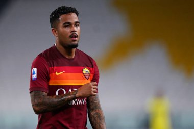 Torino (İtalya) 01 Ağustos 2020. İtalyan Serisi A. Juventus Fc Roma 'ya karşı. Romanlardan Justin Kluivert.