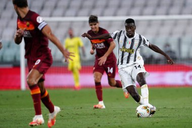 Torino (İtalya) 01 Ağustos 2020. İtalyan Serisi A. Juventus Fc Roma 'ya karşı. Juventus FC 'den Blaise Matuidi. .   