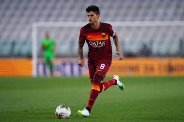 Torino (İtalya) 01 Ağustos 2020. İtalyan Serisi A. Juventus Fc Roma 'ya karşı. Roma 'dan Diego Perotti.