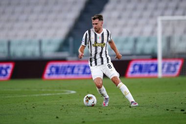 Torino (İtalya) 01 Ağustos 2020. İtalyan Serisi A. Juventus Fc Roma 'ya karşı. Juventus FC 'den Aaron Ramsey .   