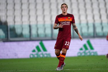 Torino (İtalya) 01 Ağustos 2020. İtalyan Serisi A. Juventus Fc Roma 'ya karşı. Roma 'dan Nicolo Zaniolo.