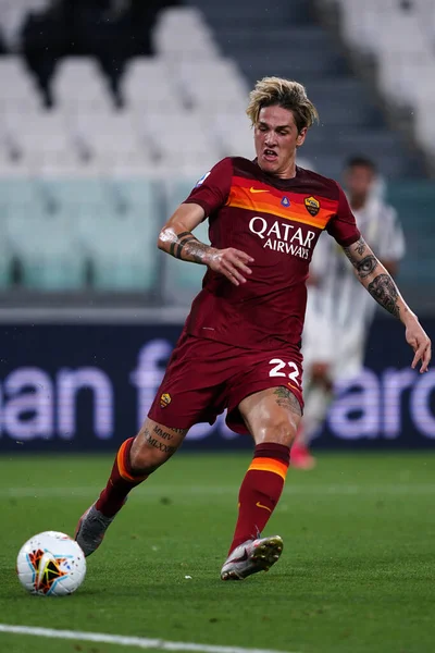 Torino (İtalya) 01 Ağustos 2020. İtalyan Serisi A. Juventus Fc Roma 'ya karşı. Roma 'dan Nicolo Zaniolo.